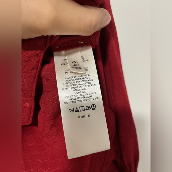 Free People Erin's Jacquard Oversize Button Front Top Stolen Kiss - Picture 6 of 10